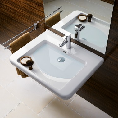 Lavabo Geberit Renova Comfort Square adapté PMR