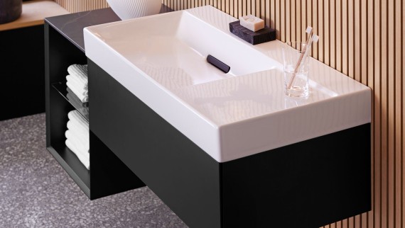 Lavabo Geberit ONE avec surface en céramique de haute qualité