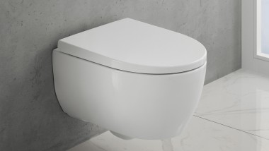 Cuvette de WC suspendue de la collection Geberit iCon (© Geberit)