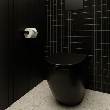 Des systèmes d’évacuation innovants aux matériaux intemporels, chaque détail raconte une histoire mettant à l’honneur la passion et la précision. Dans les WC, on trouve la plaque de déclenchement Sigma70 (© Alyne Media)