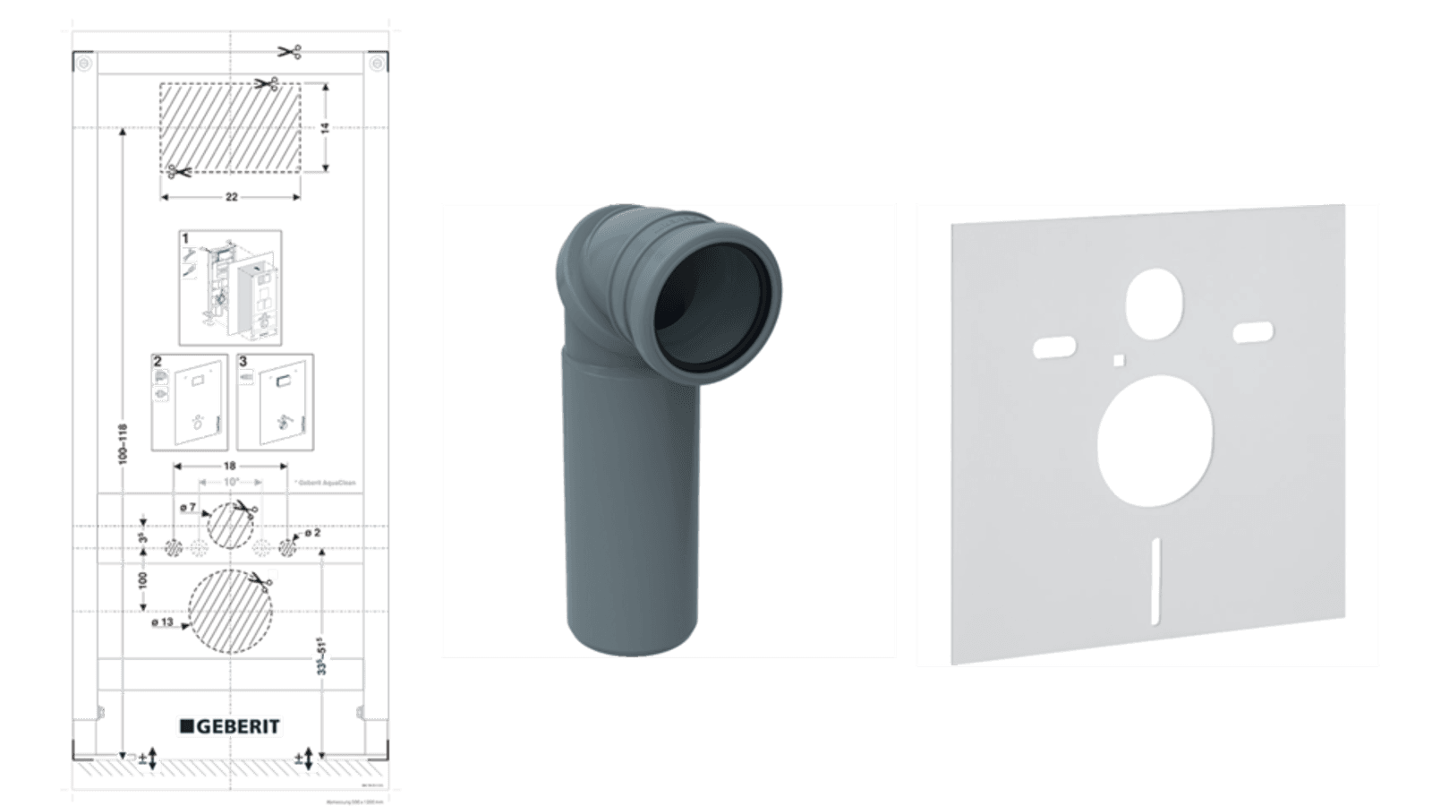 Accessoires d'instalaltion d'un bâti-pack® Geberit Accessoires d'instalaltion d'un bâti-pack® Geberit