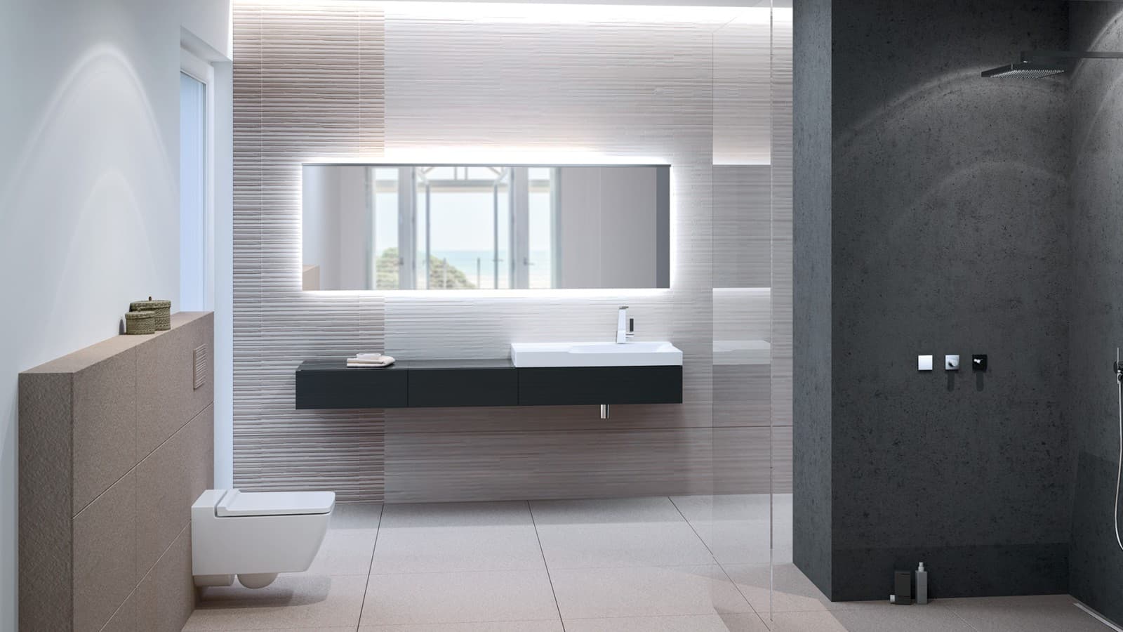 Salle de bains adaptée PMR Geberit Salle de bains adaptée PMR Geberit