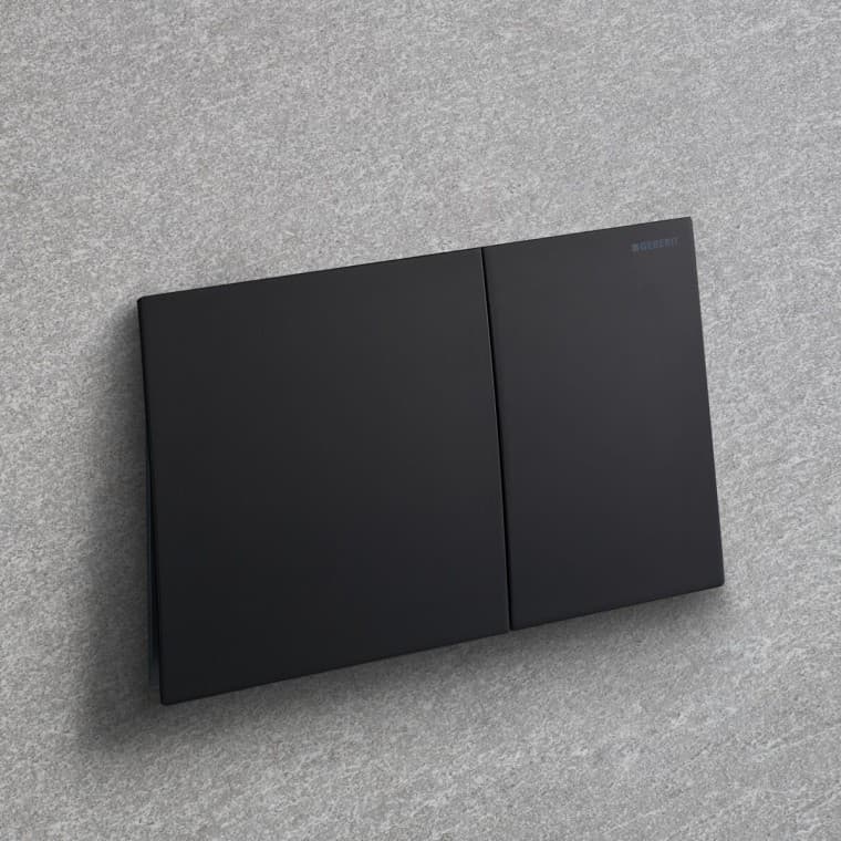 Geberit Sigma70 noir mat avec revêtement facile à nettoyer Geberit Sigma70 noir mat avec revêtement facile à nettoyer