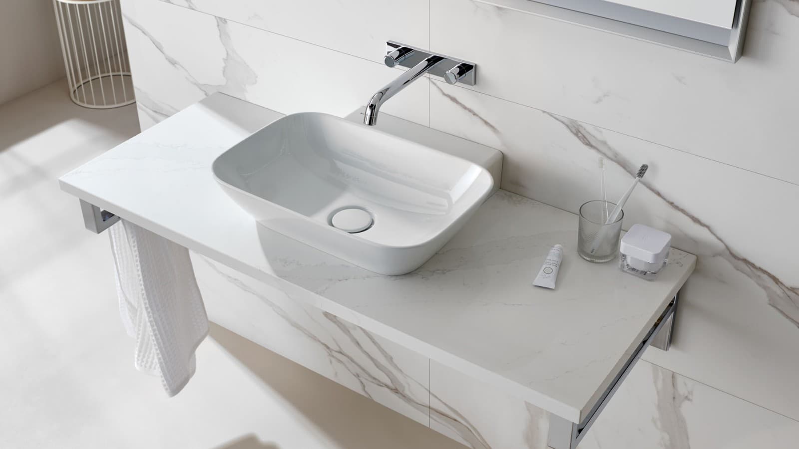 Lavabo en céramique blanche de Geberit ONE Lavabo en céramique blanche de Geberit ONE