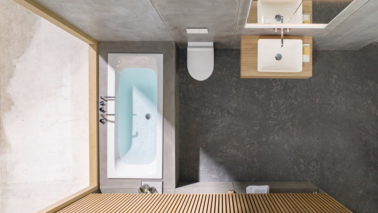 Salle de bains avec petit plan Salle de bains avec petit plan
