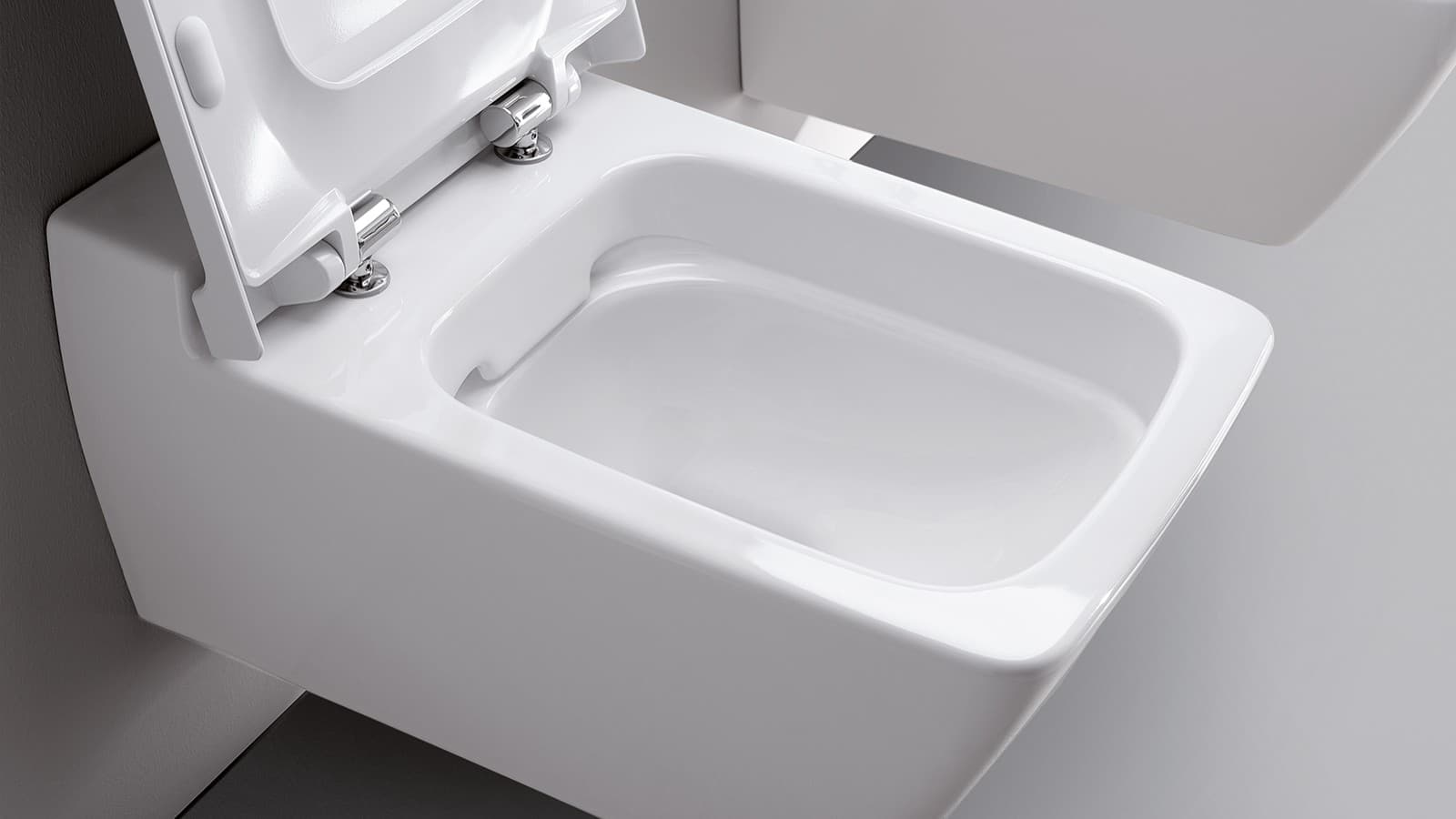 Abattant de WC de forme carrée, WC suspendu Geberit Xeno² Abattant de WC de forme carrée, WC suspendu Geberit Xeno²