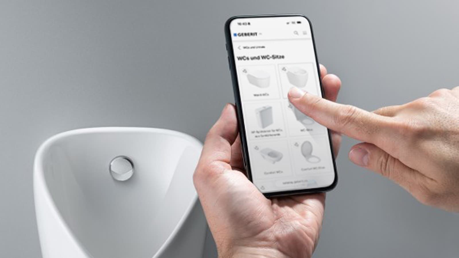 Capture d’écran catalogue de produits Geberit Capture d’écran catalogue de produits Geberit